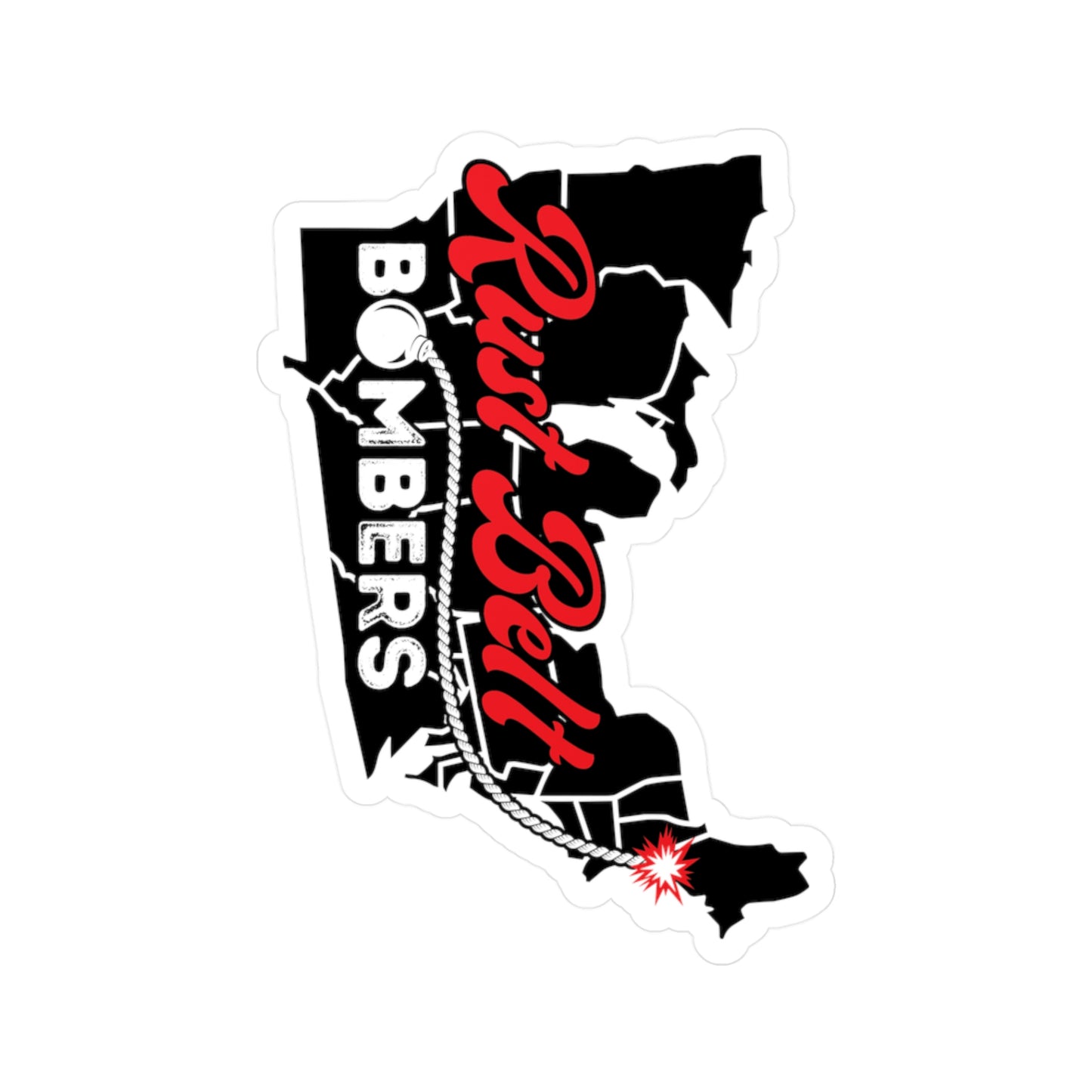 Rust Belt Bombers Kiss-Cut Vinyl Decals - Fun Stickers for Car, Laptop, Water Bottle, Custom Decoration, Gift Ideas