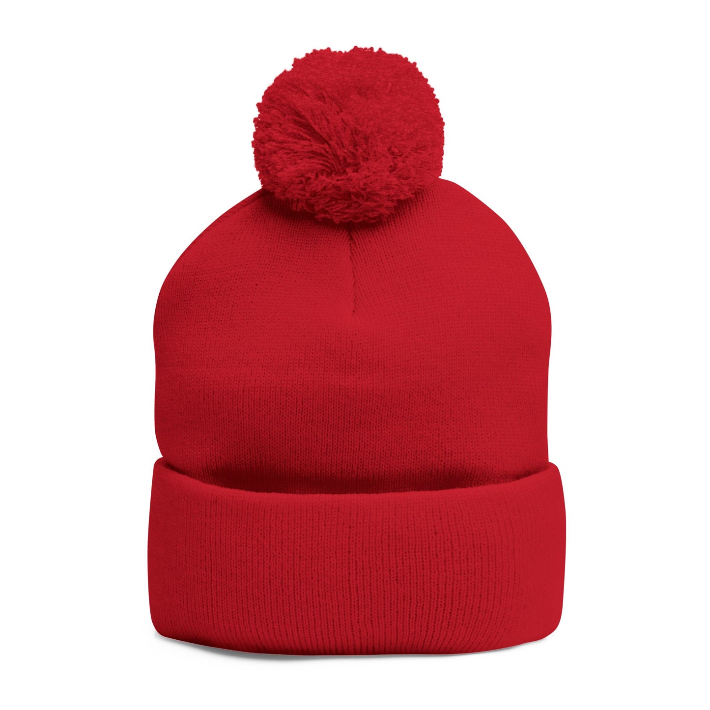 Cozy Pom-Pom Knit Cap (Embroidered) - Winter Beanie, Stylish Headwear, Gift for Him/Her, Outdoor Activities, Holiday Essential