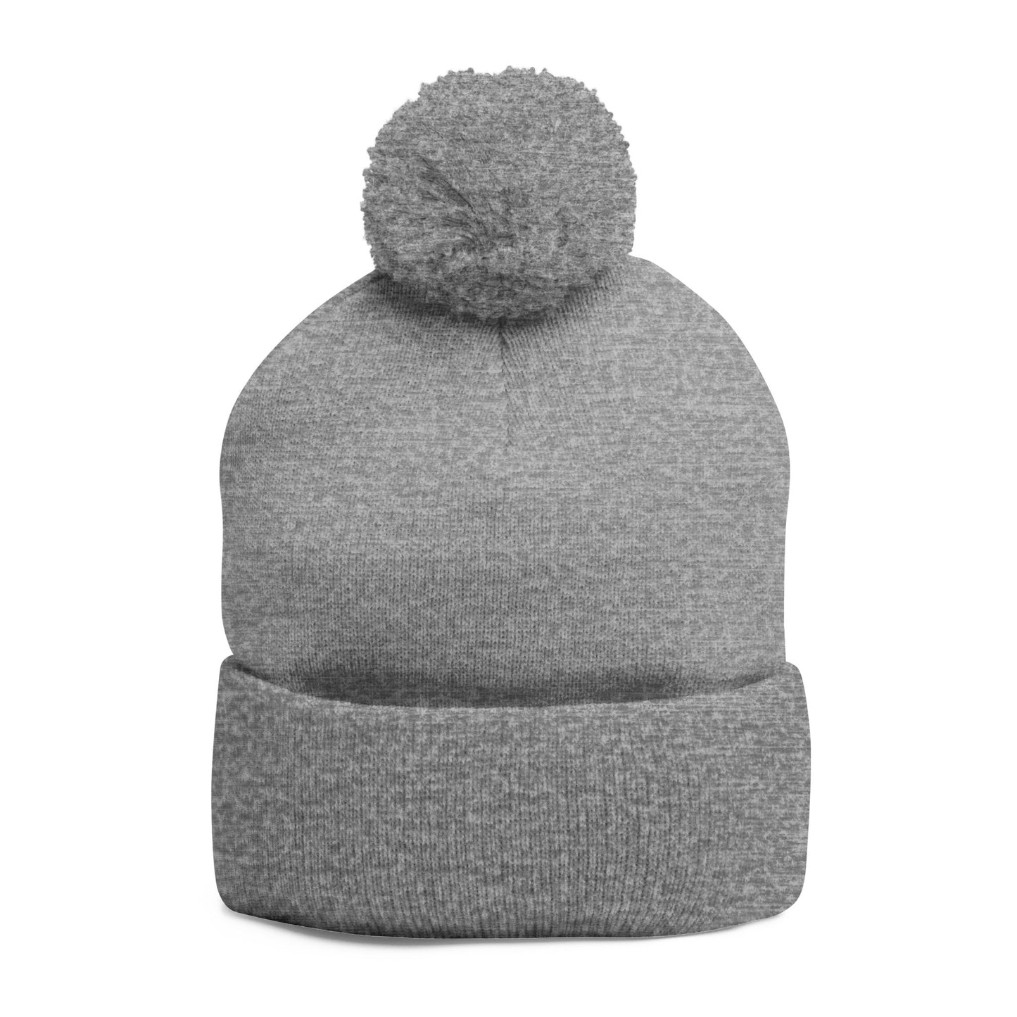 Cozy Pom-Pom Knit Cap (Embroidered) - Winter Beanie, Stylish Headwear, Gift for Him/Her, Outdoor Activities, Holiday Essential