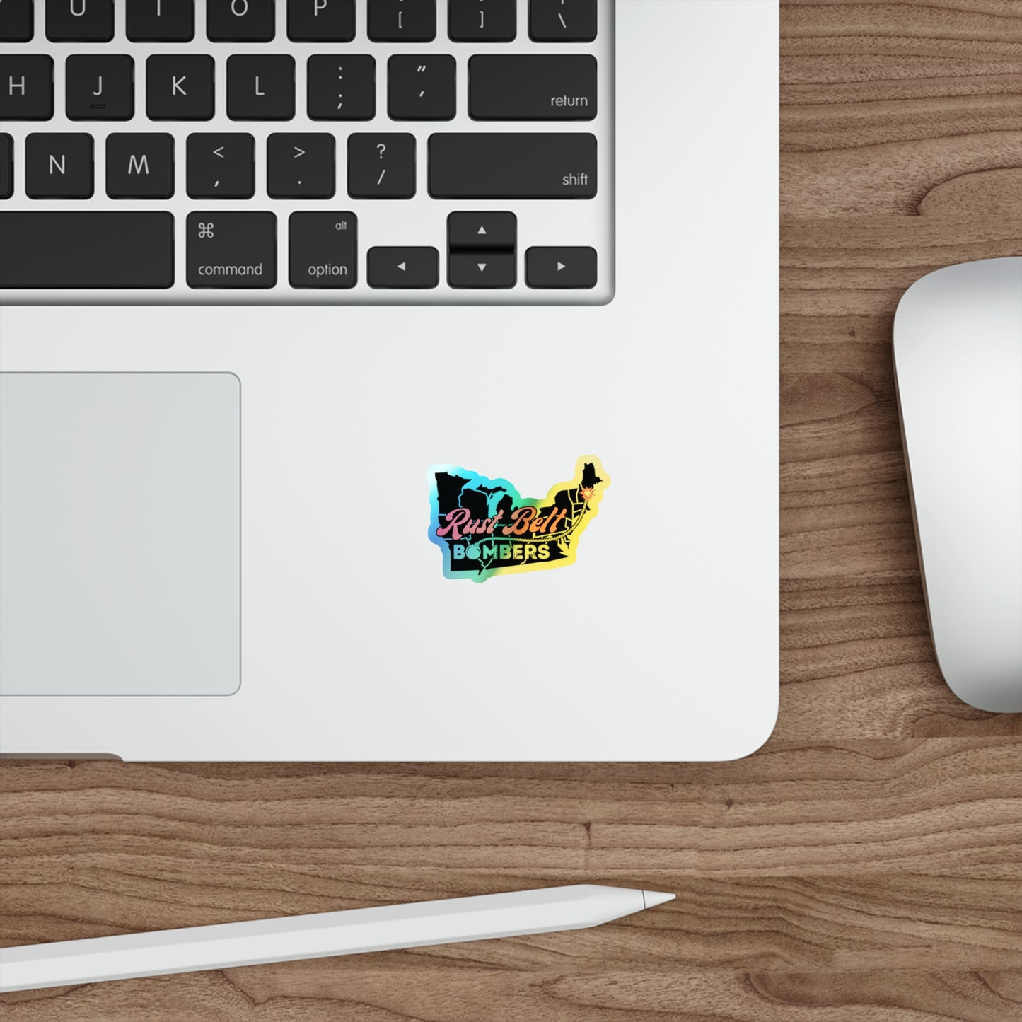 Holographic Rust Belt Bombers Stickers, Die-Cut Decals for Scrapbooking, Skateboards, Laptops, and Water Bottles