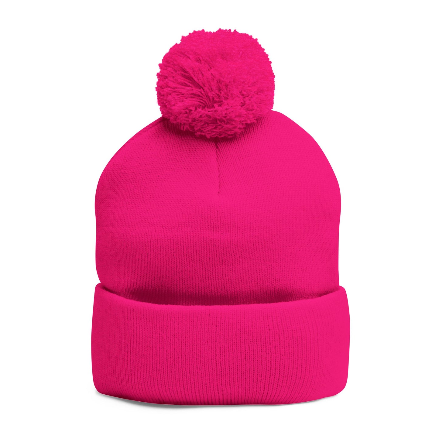 Cozy Pom-Pom Knit Cap (Embroidered) - Winter Beanie, Stylish Headwear, Gift for Him/Her, Outdoor Activities, Holiday Essential