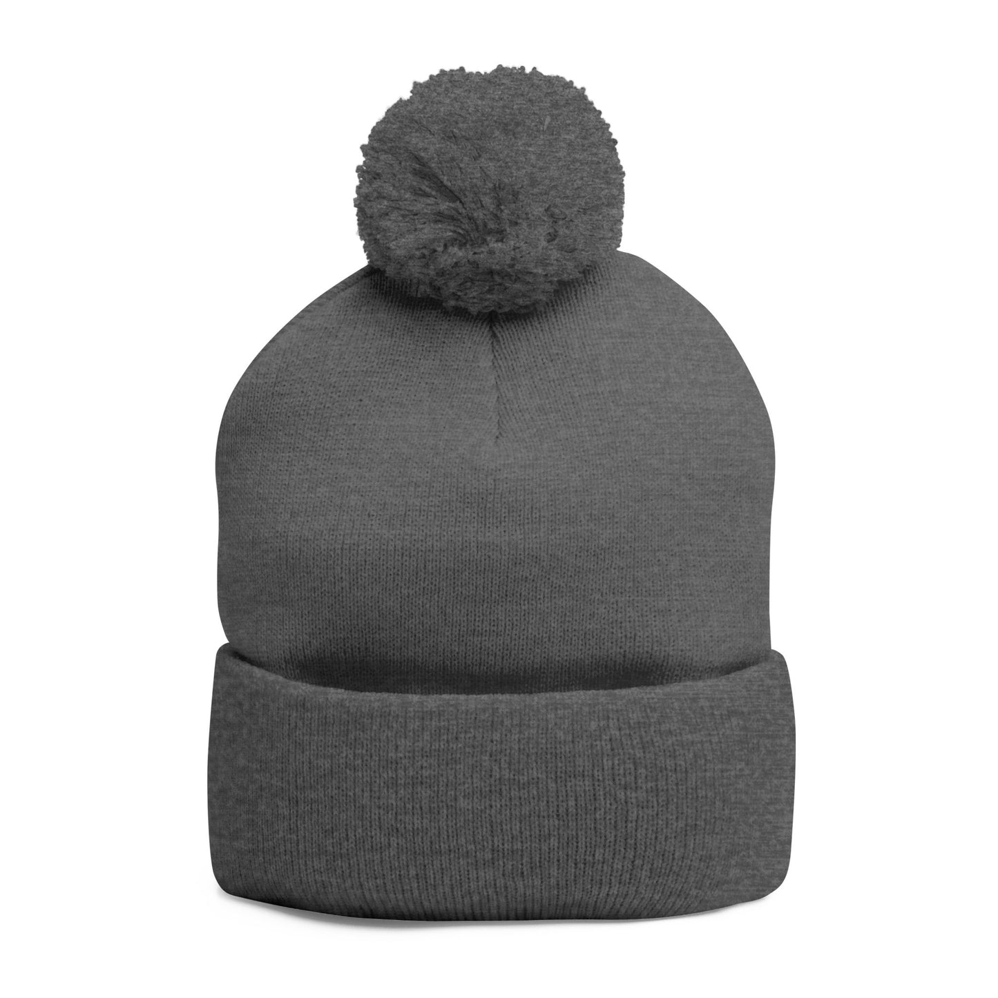 Cozy Pom-Pom Knit Cap (Embroidered) - Winter Beanie, Stylish Headwear, Gift for Him/Her, Outdoor Activities, Holiday Essential