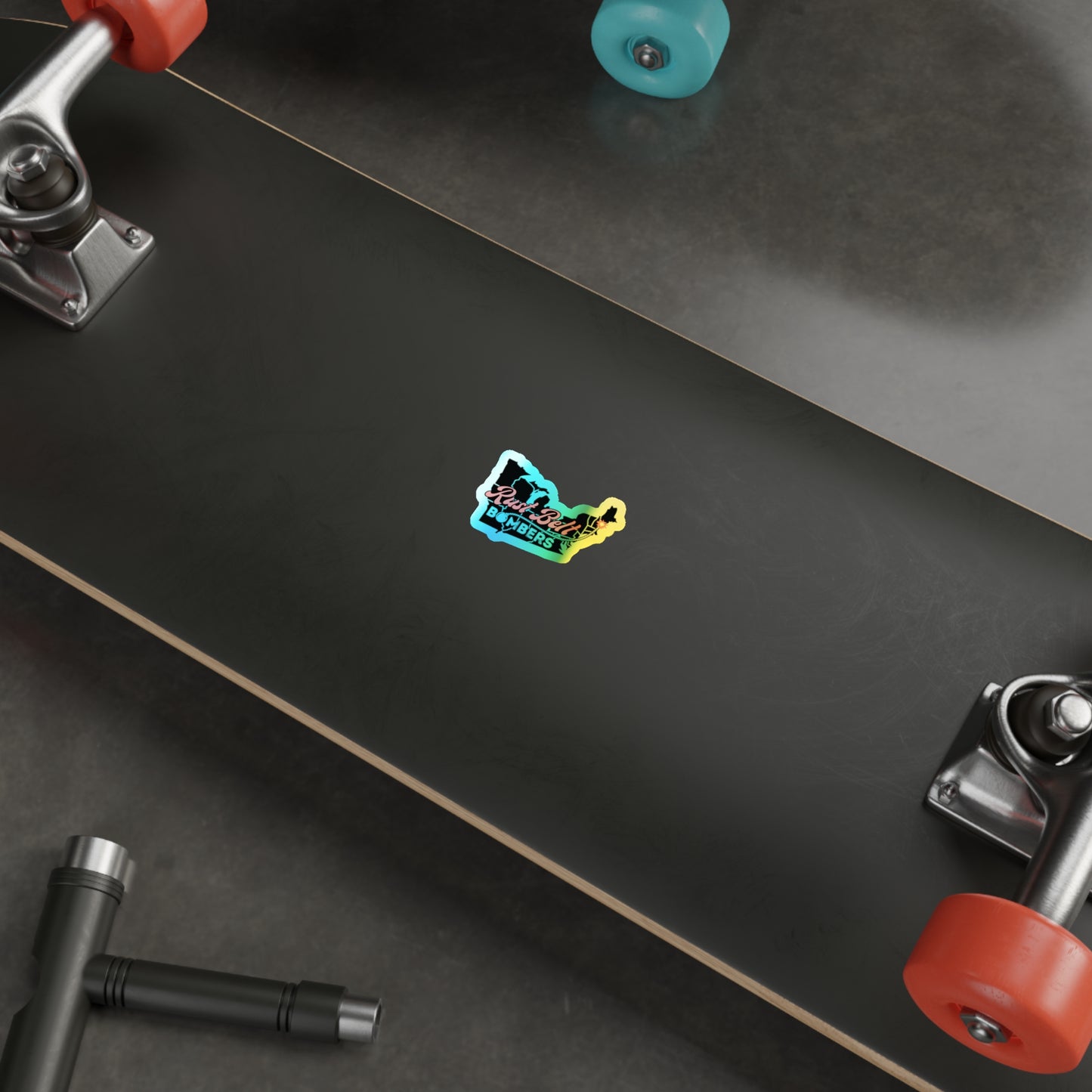 Holographic Rust Belt Bombers Stickers, Die-Cut Decals for Scrapbooking, Skateboards, Laptops, and Water Bottles
