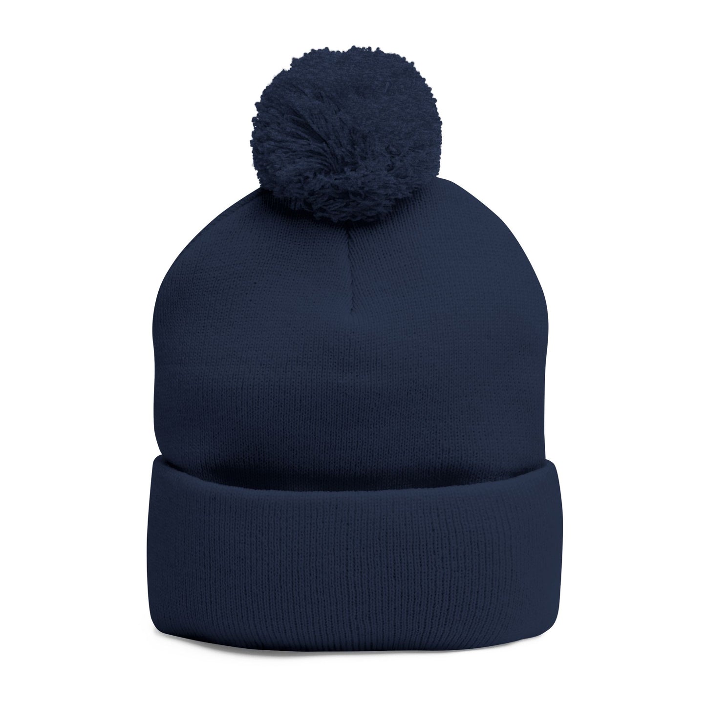Cozy Pom-Pom Knit Cap (Embroidered) - Winter Beanie, Stylish Headwear, Gift for Him/Her, Outdoor Activities, Holiday Essential