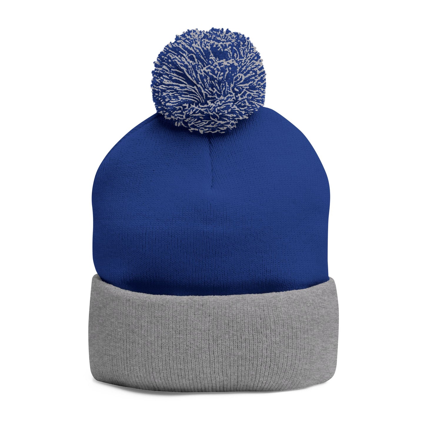 Cozy Pom-Pom Knit Cap (Embroidered) - Winter Beanie, Stylish Headwear, Gift for Him/Her, Outdoor Activities, Holiday Essential