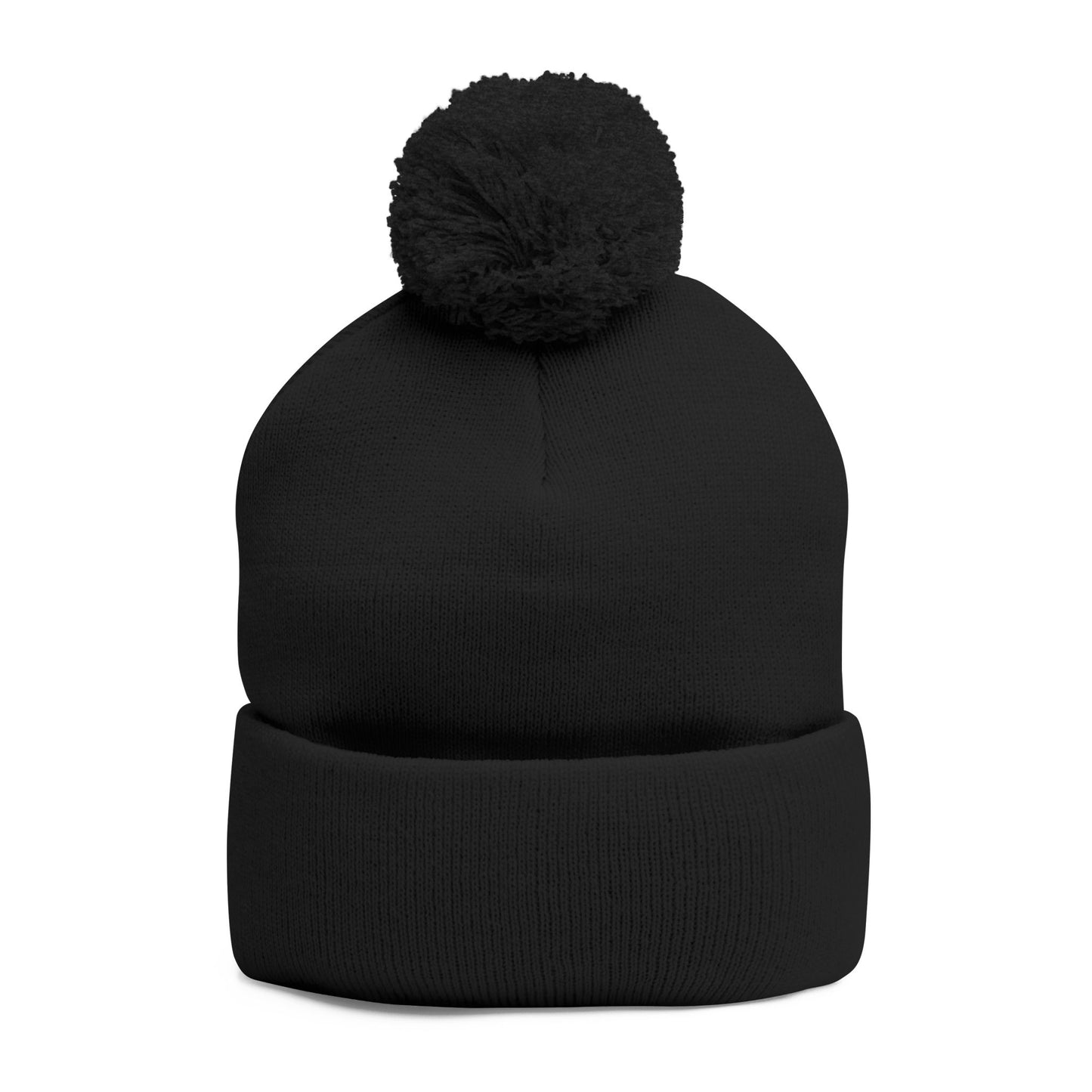 Cozy Pom-Pom Knit Cap (Embroidered) - Winter Beanie, Stylish Headwear, Gift for Him/Her, Outdoor Activities, Holiday Essential