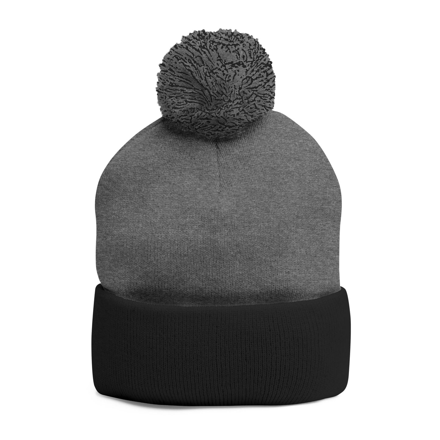 Cozy Pom-Pom Knit Cap (Embroidered) - Winter Beanie, Stylish Headwear, Gift for Him/Her, Outdoor Activities, Holiday Essential