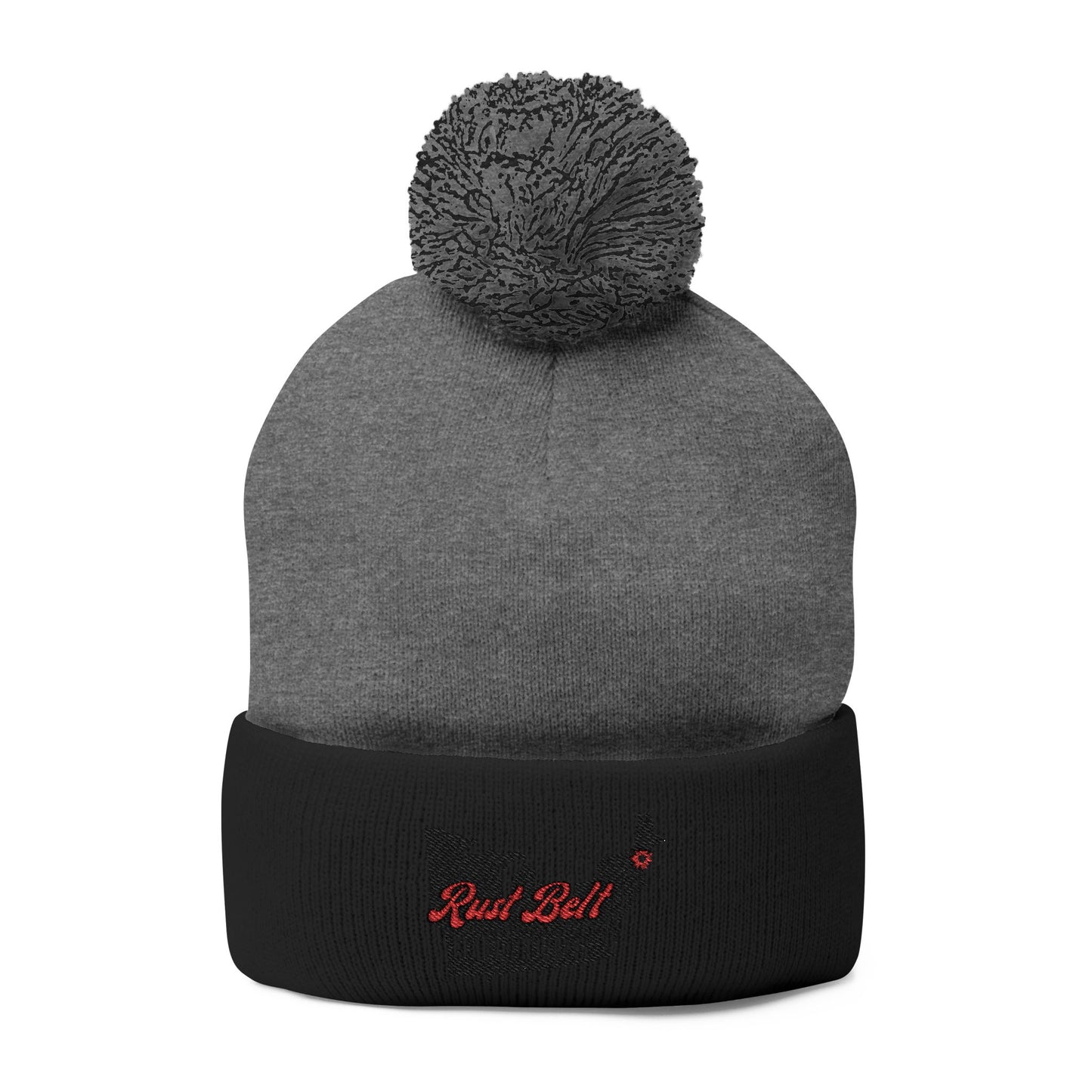 Cozy Pom-Pom Knit Cap (Embroidered) - Winter Beanie, Stylish Headwear, Gift for Him/Her, Outdoor Activities, Holiday Essential