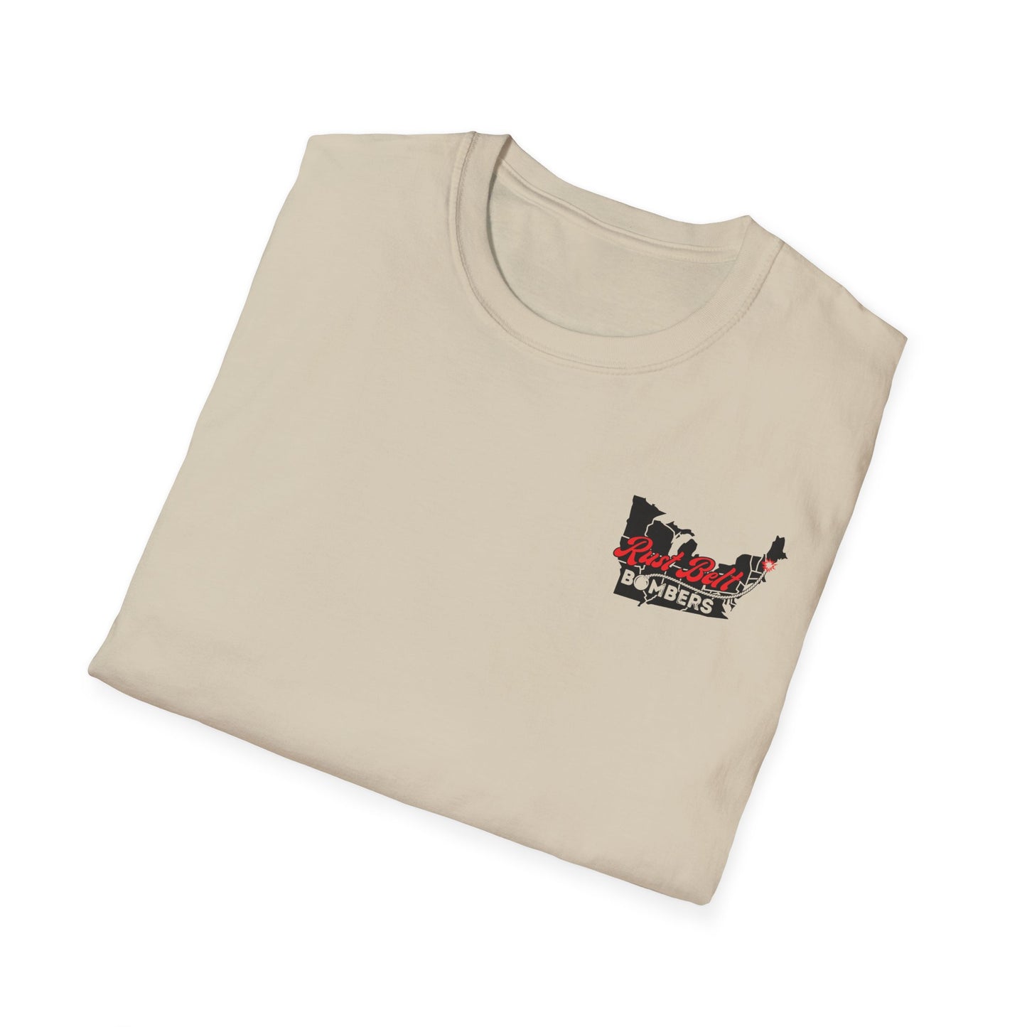 Rust-Belt Bombers Unisex Softstyle T-Shirt, Casual Tee, Gift for Enthusiasts, Streetwear, Graphic Top, Summer Essential