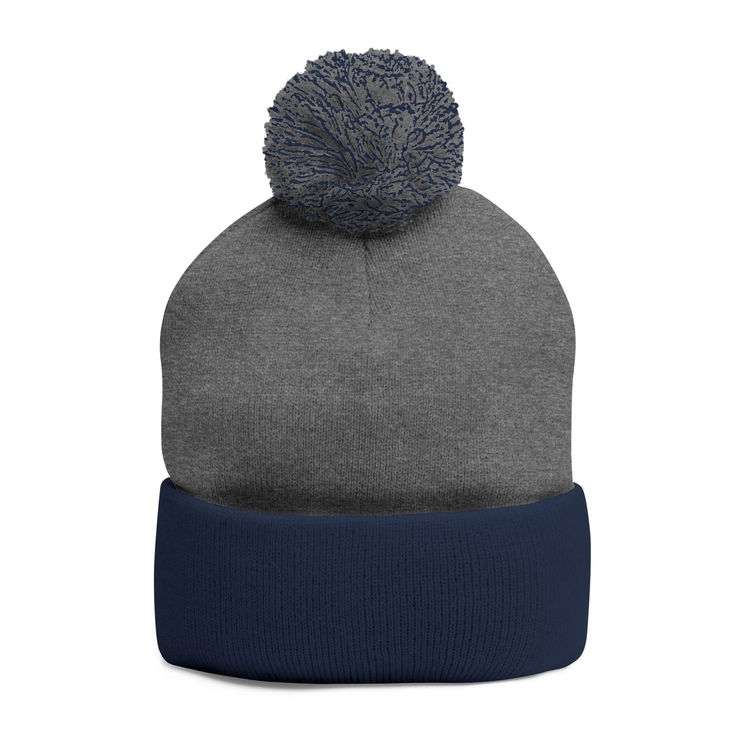 Cozy Pom-Pom Knit Cap (Embroidered) - Winter Beanie, Stylish Headwear, Gift for Him/Her, Outdoor Activities, Holiday Essential