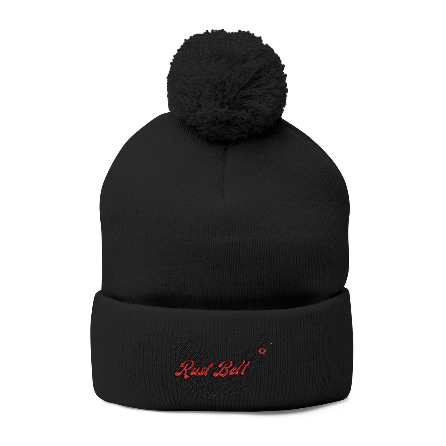Cozy Pom-Pom Knit Cap (Embroidered) - Winter Beanie, Stylish Headwear, Gift for Him/Her, Outdoor Activities, Holiday Essential