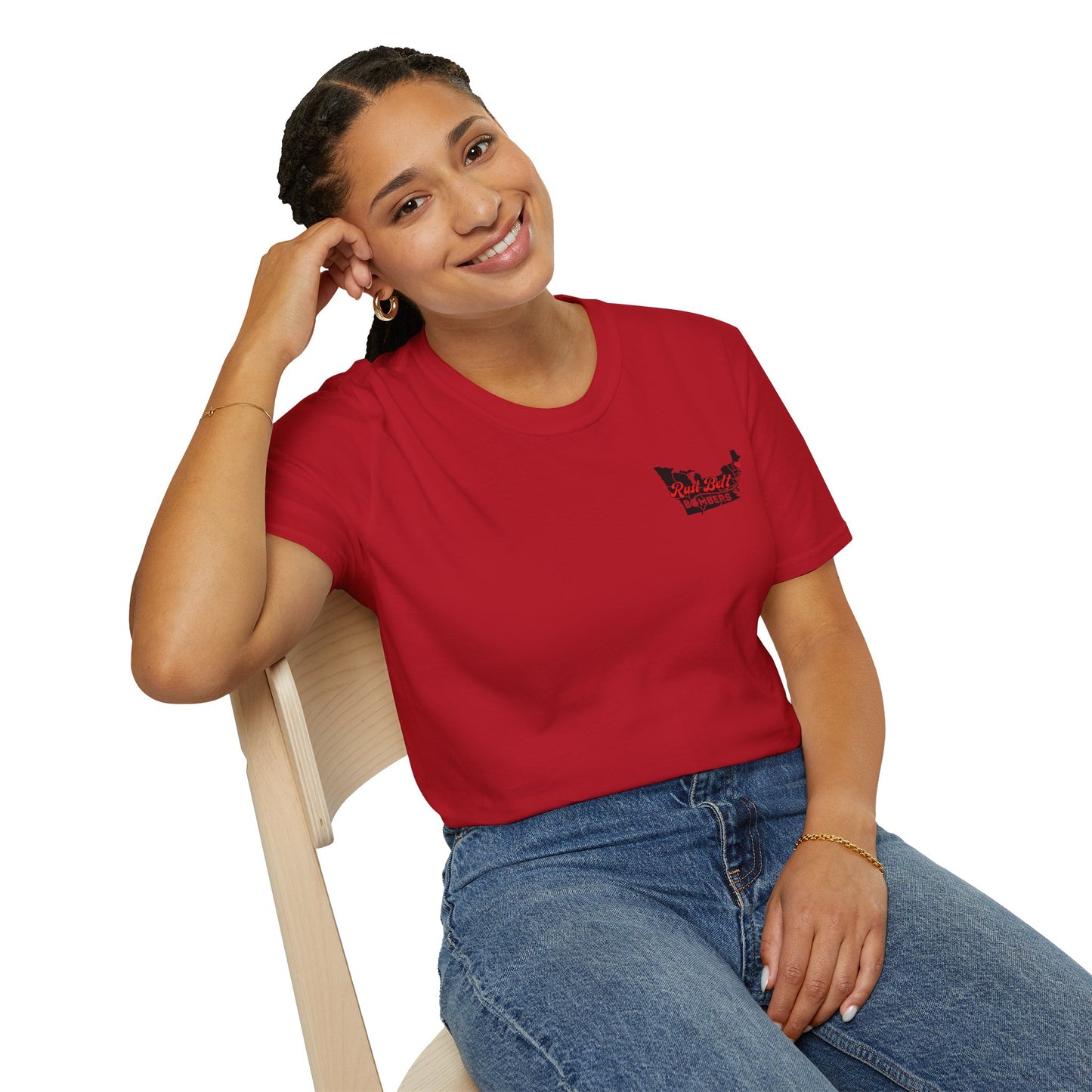 Rust-Belt Bombers Unisex Softstyle T-Shirt, Casual Tee, Gift for Enthusiasts, Streetwear, Graphic Top, Summer Essential