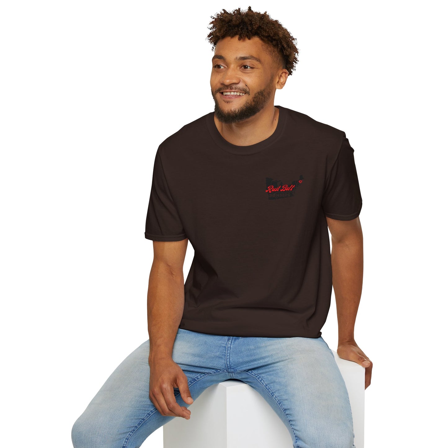 Rust-Belt Bombers Unisex Softstyle T-Shirt, Casual Tee, Gift for Enthusiasts, Streetwear, Graphic Top, Summer Essential