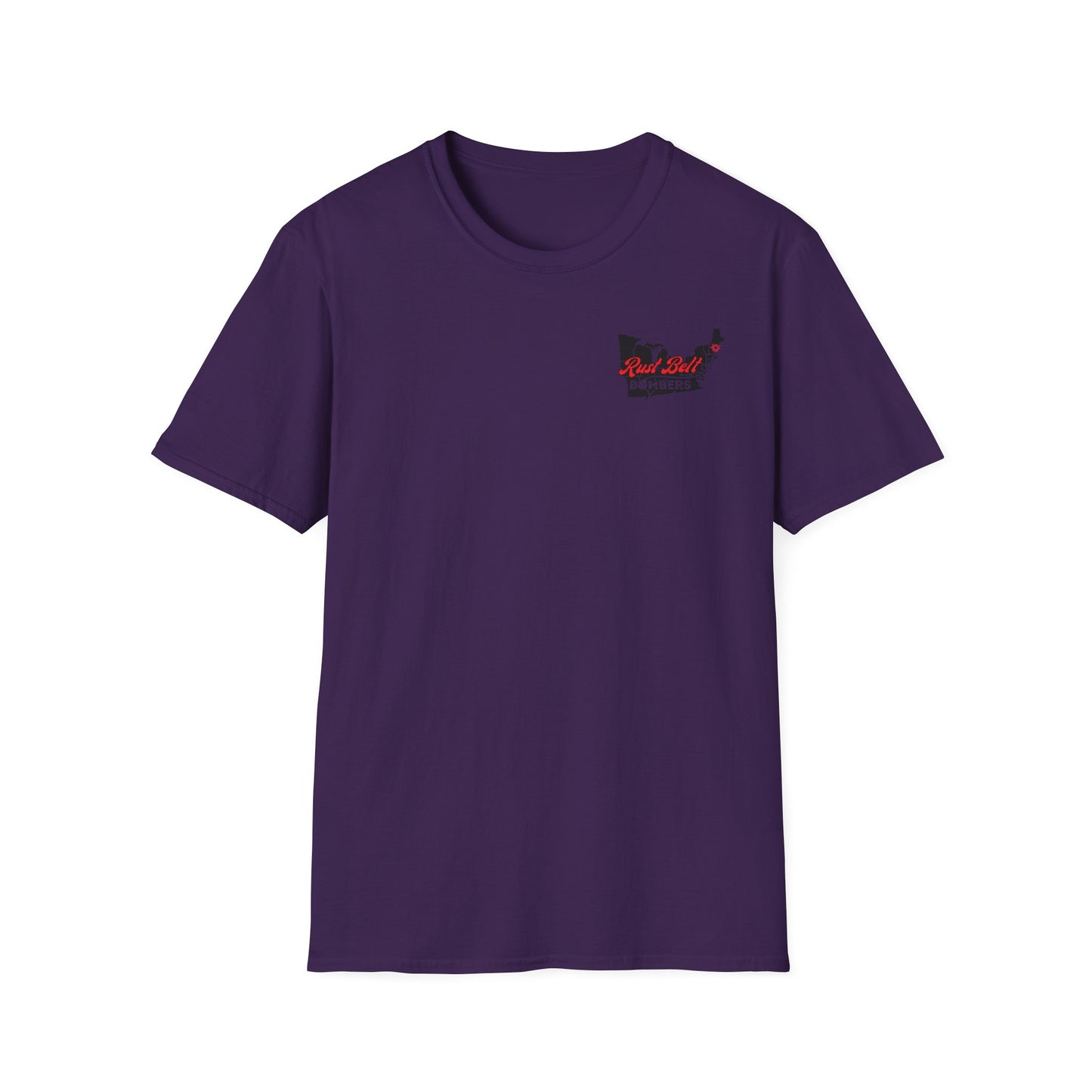 Rust-Belt Bombers Unisex Softstyle T-Shirt, Casual Tee, Gift for Enthusiasts, Streetwear, Graphic Top, Summer Essential