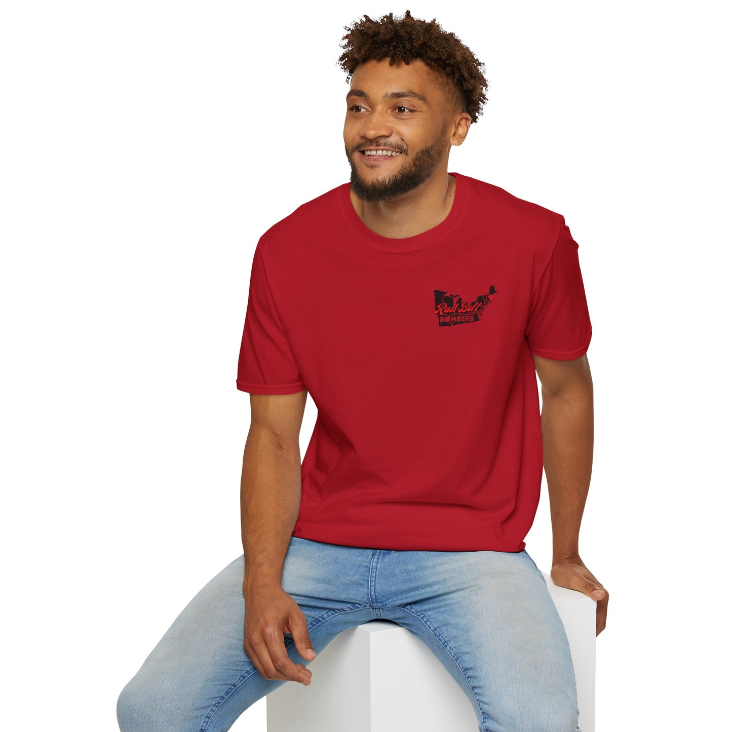 Rust-Belt Bombers Unisex Softstyle T-Shirt, Casual Tee, Gift for Enthusiasts, Streetwear, Graphic Top, Summer Essential