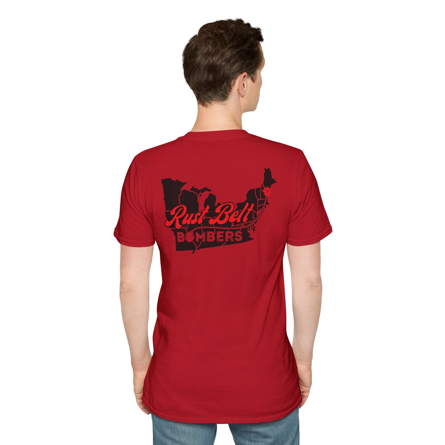 Rust-Belt Bombers Unisex Softstyle T-Shirt, Casual Tee, Gift for Enthusiasts, Streetwear, Graphic Top, Summer Essential