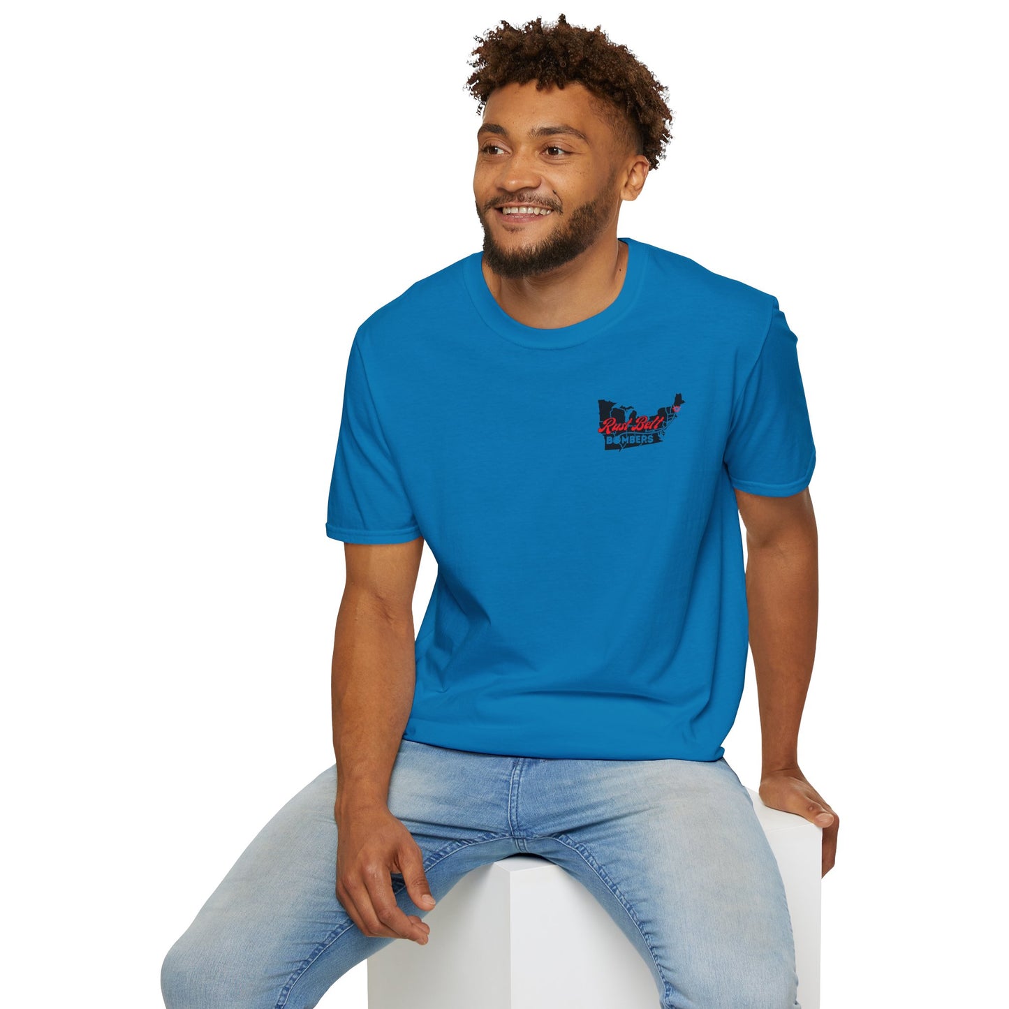 Rust-Belt Bombers Unisex Softstyle T-Shirt, Casual Tee, Gift for Enthusiasts, Streetwear, Graphic Top, Summer Essential