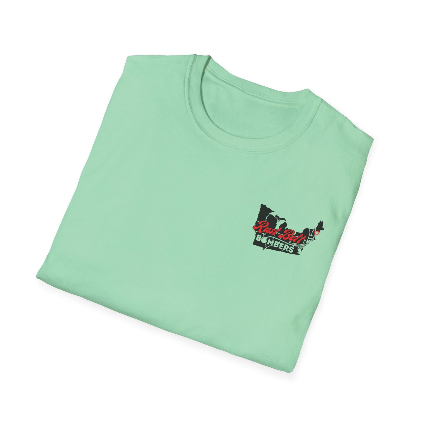 Rust-Belt Bombers Unisex Softstyle T-Shirt, Casual Tee, Gift for Enthusiasts, Streetwear, Graphic Top, Summer Essential