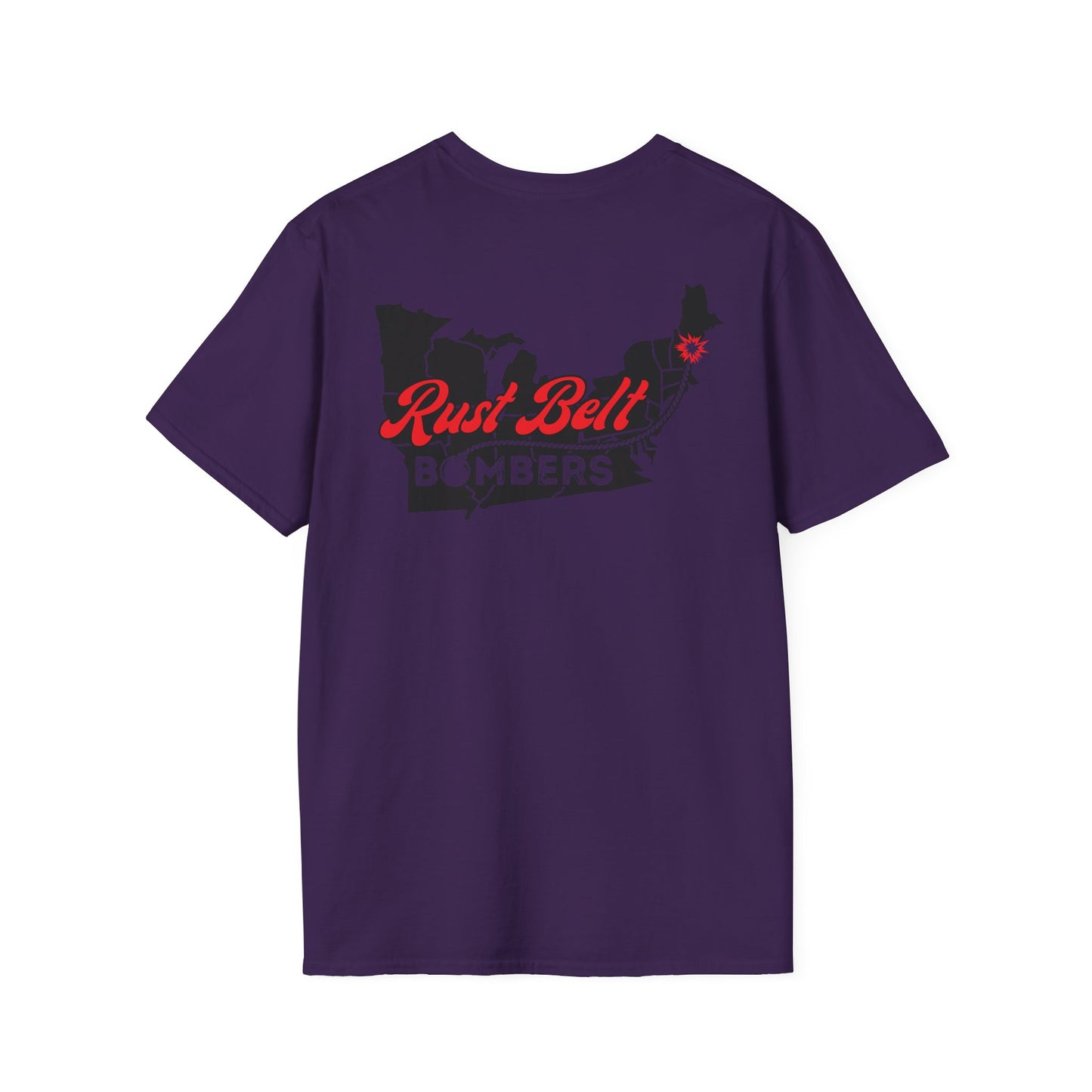 Rust-Belt Bombers Unisex Softstyle T-Shirt, Casual Tee, Gift for Enthusiasts, Streetwear, Graphic Top, Summer Essential