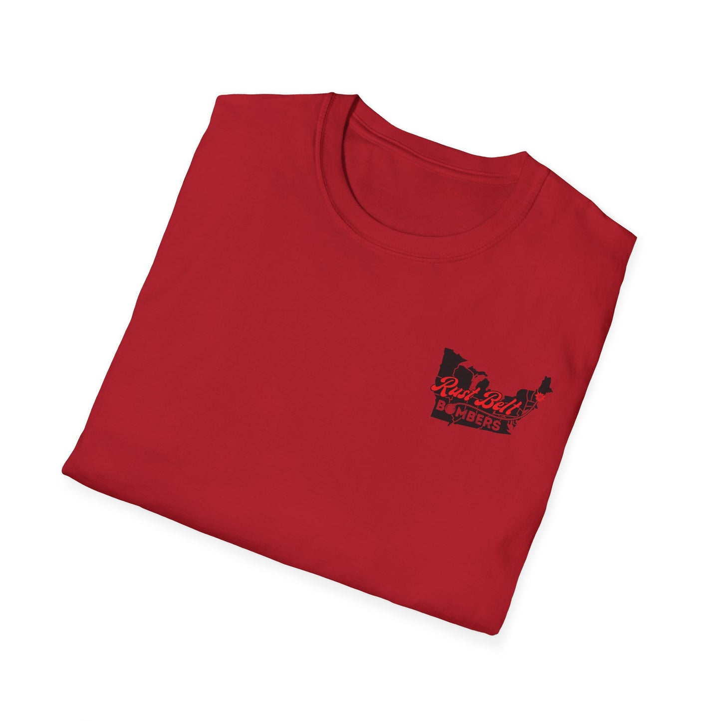 Rust-Belt Bombers Unisex Softstyle T-Shirt, Casual Tee, Gift for Enthusiasts, Streetwear, Graphic Top, Summer Essential