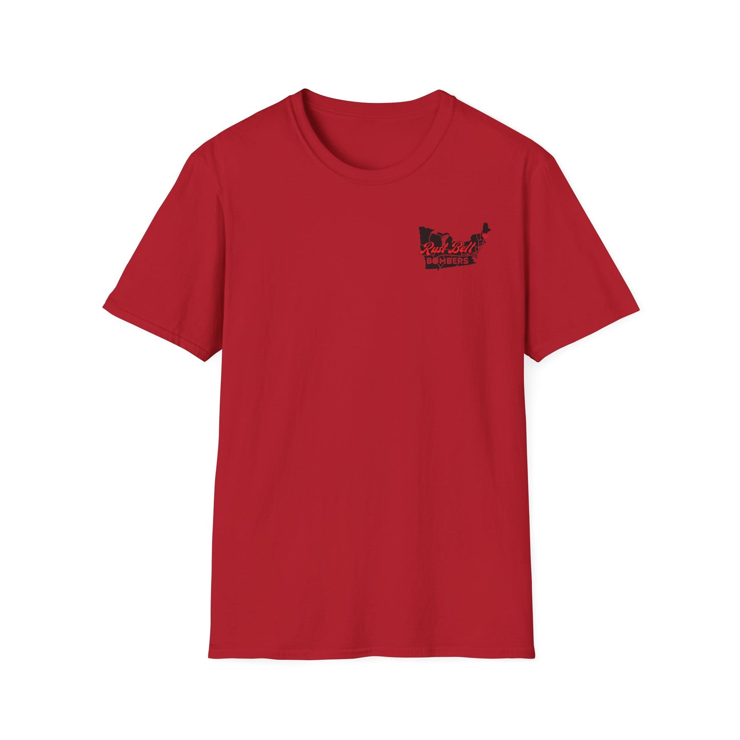 Rust-Belt Bombers Unisex Softstyle T-Shirt, Casual Tee, Gift for Enthusiasts, Streetwear, Graphic Top, Summer Essential