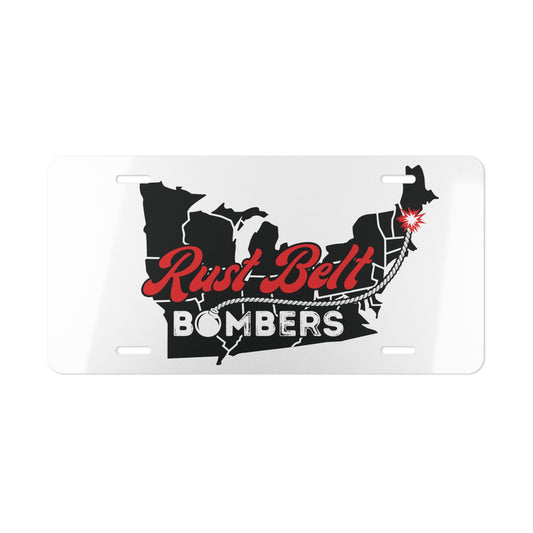 Rust-Belt Bombers Vanity Plate | Custom Car Decor, Unique Gift, Automotive Artwork, Personalized Wall Art, Road Trip Essentials