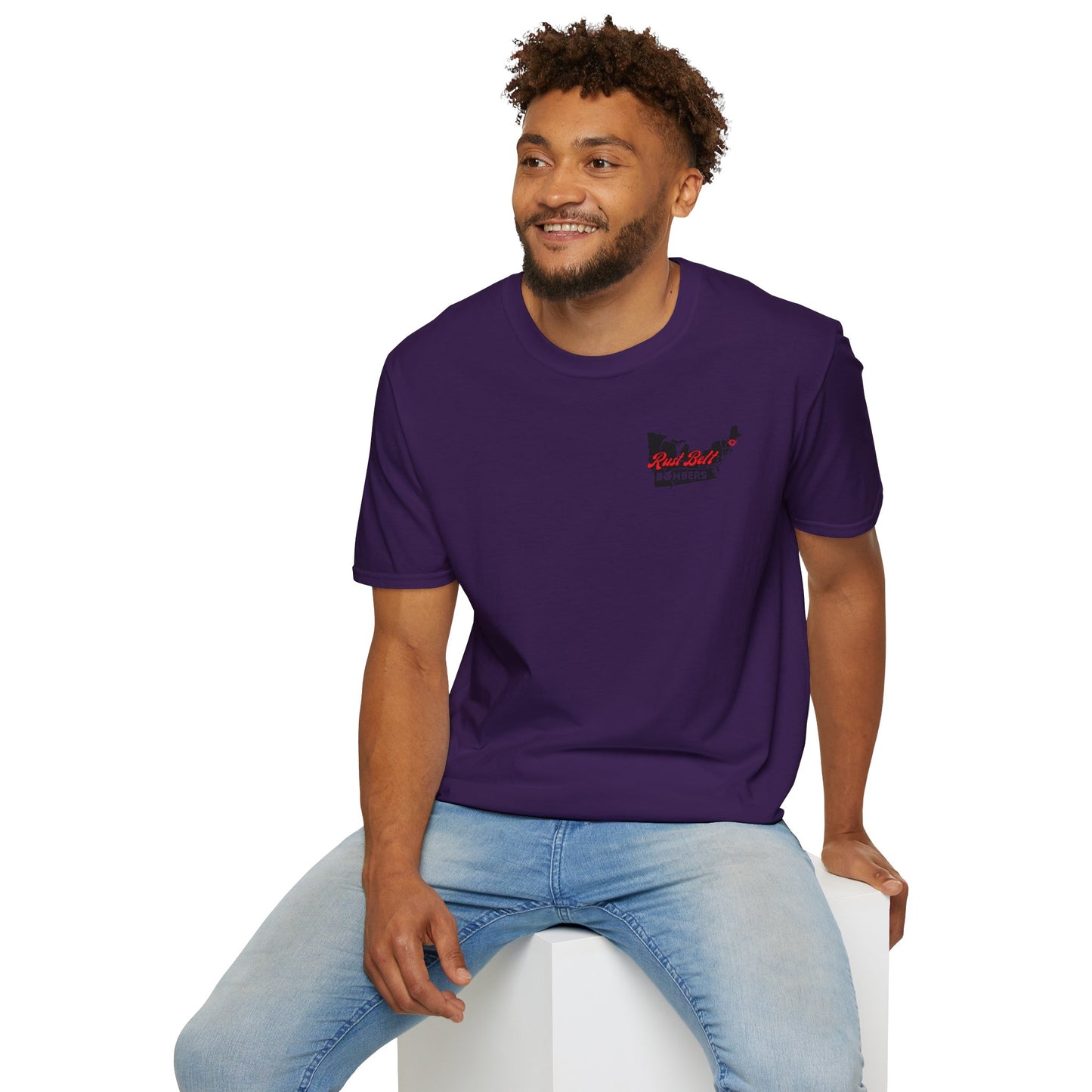 Rust-Belt Bombers Unisex Softstyle T-Shirt, Casual Tee, Gift for Enthusiasts, Streetwear, Graphic Top, Summer Essential