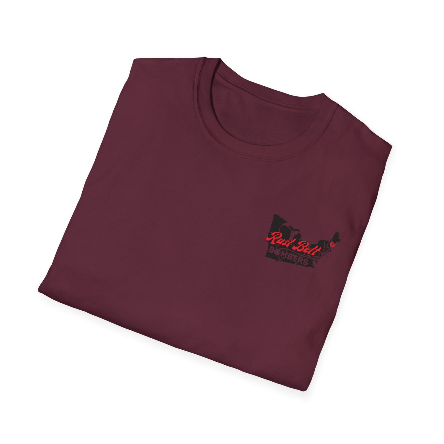 Rust-Belt Bombers Unisex Softstyle T-Shirt, Casual Tee, Gift for Enthusiasts, Streetwear, Graphic Top, Summer Essential