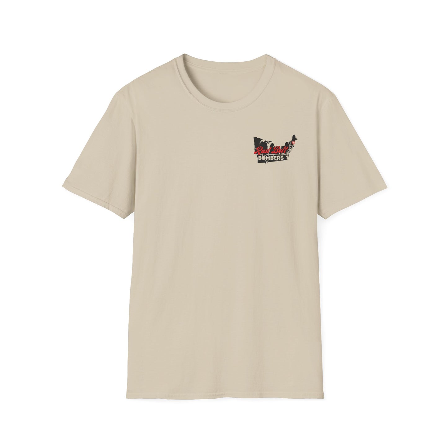 Rust-Belt Bombers Unisex Softstyle T-Shirt, Casual Tee, Gift for Enthusiasts, Streetwear, Graphic Top, Summer Essential