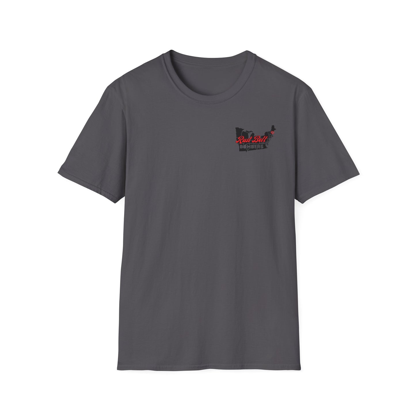 Rust-Belt Bombers Unisex Softstyle T-Shirt, Casual Tee, Gift for Enthusiasts, Streetwear, Graphic Top, Summer Essential