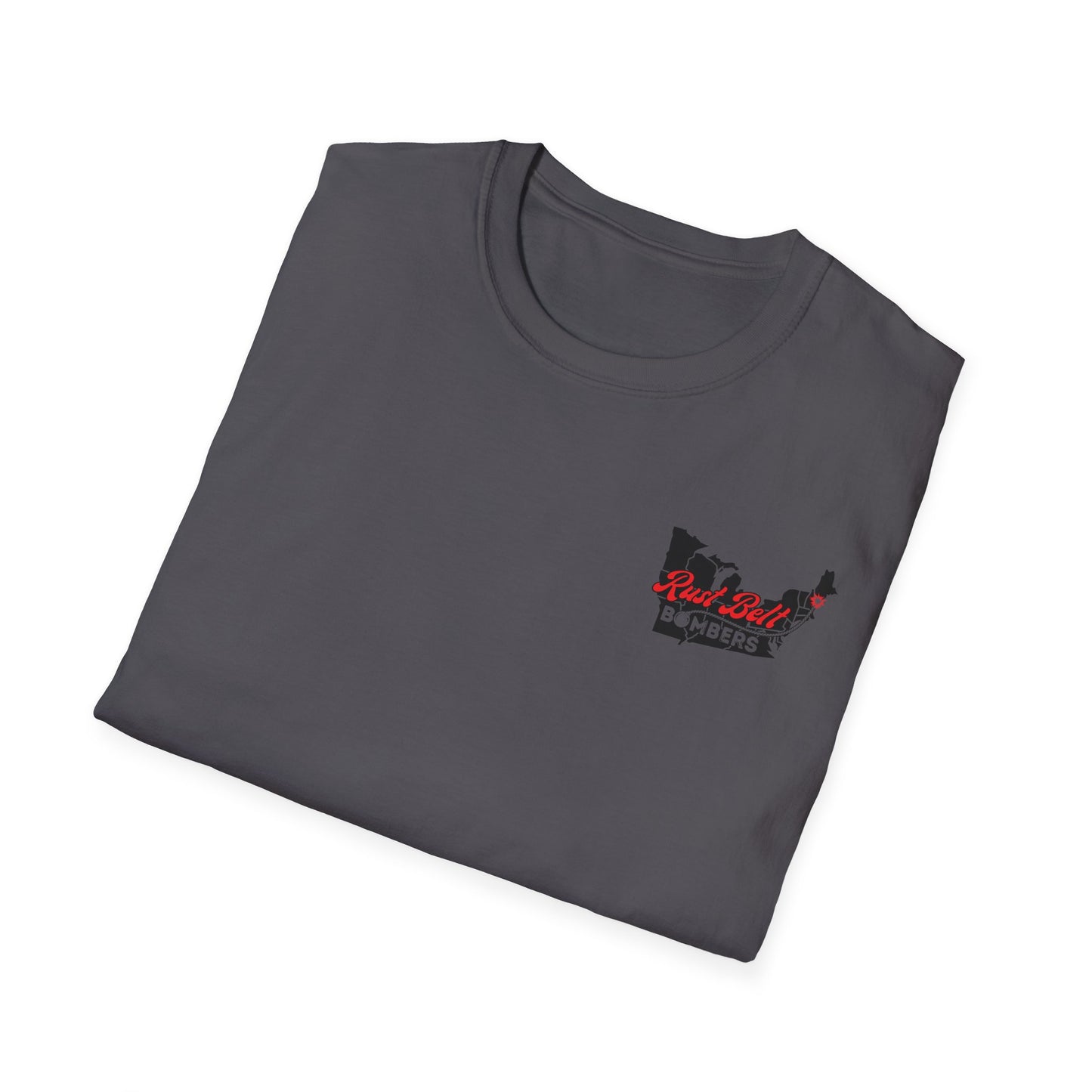 Rust-Belt Bombers Unisex Softstyle T-Shirt, Casual Tee, Gift for Enthusiasts, Streetwear, Graphic Top, Summer Essential