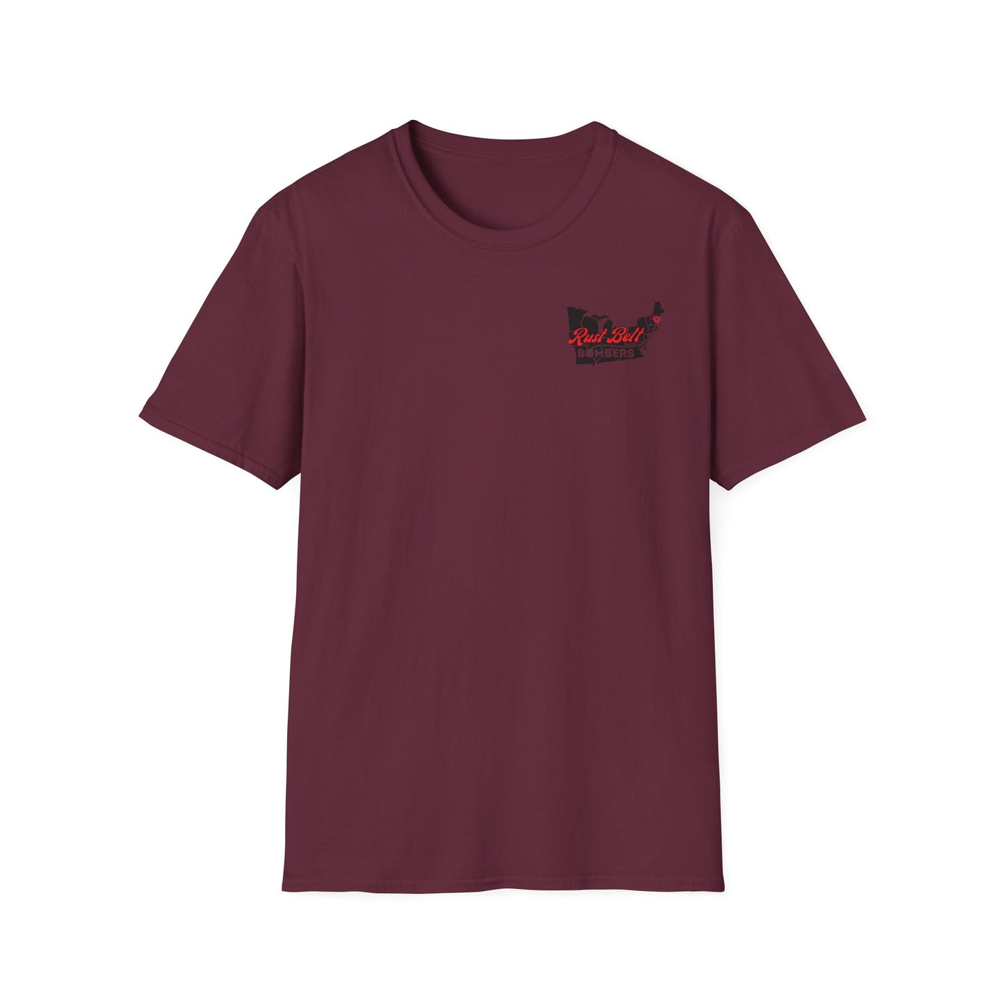 Rust-Belt Bombers Unisex Softstyle T-Shirt, Casual Tee, Gift for Enthusiasts, Streetwear, Graphic Top, Summer Essential