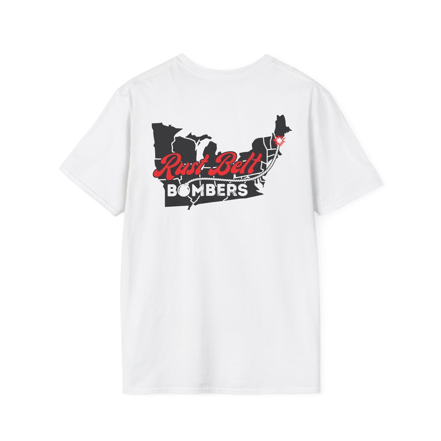 Rust-Belt Bombers Unisex Softstyle T-Shirt, Casual Tee, Gift for Enthusiasts, Streetwear, Graphic Top, Summer Essential